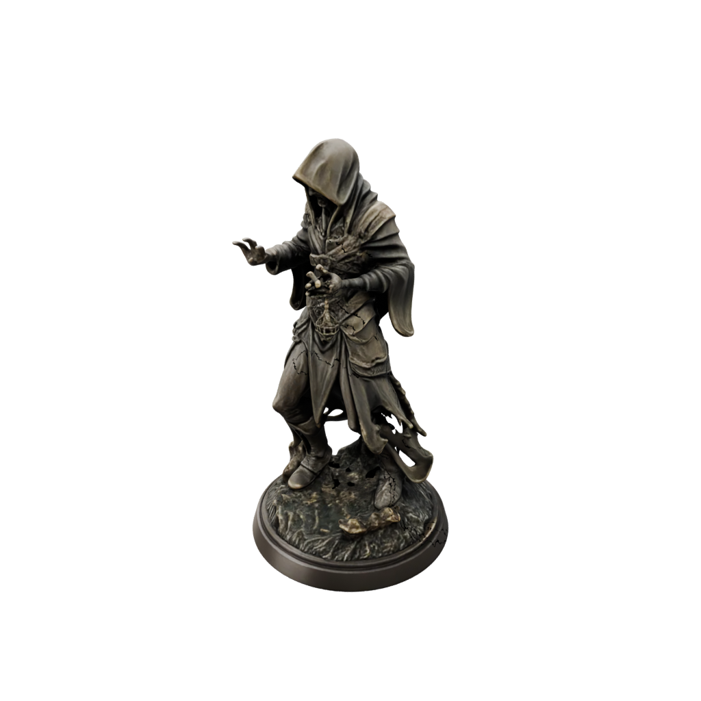 Bronze Necromancer Summoner — tabletop minis 3D print model, STL
