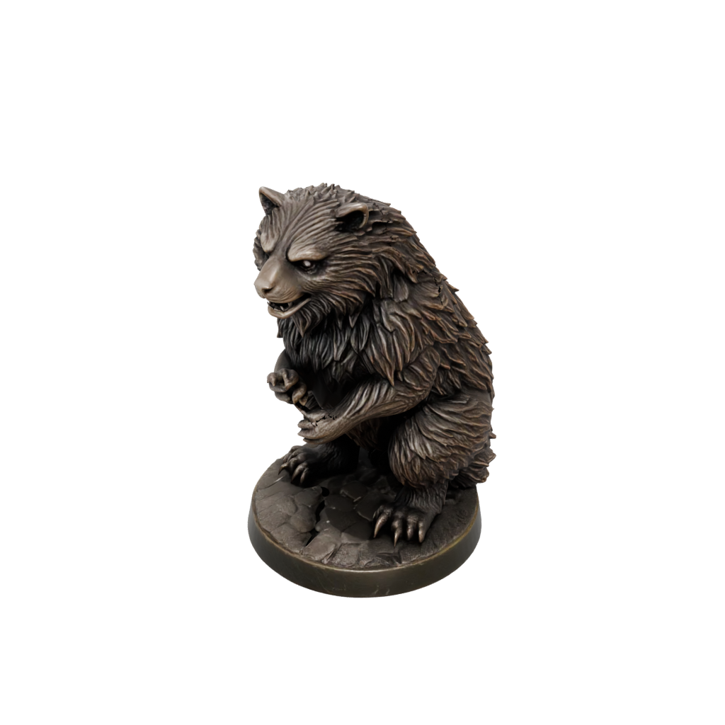 Bronze Owlbear Beast — tabletop minis 3D print model, STL