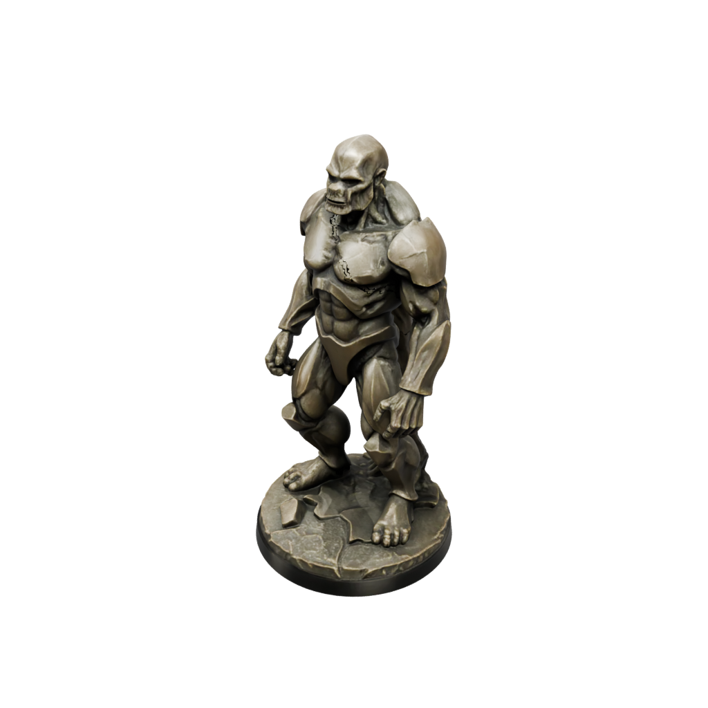 Bronze Stone Golem — tabletop minis 3D print model, STL