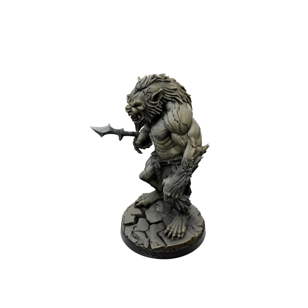 Bronze Cave Troll — tabletop minis 3D print model, STL
