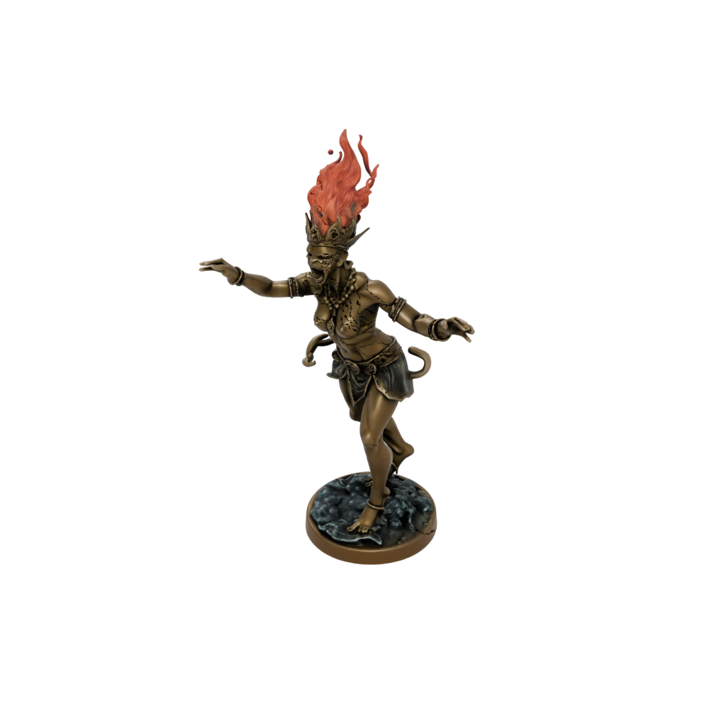 Bronze Fire Genie Efreet