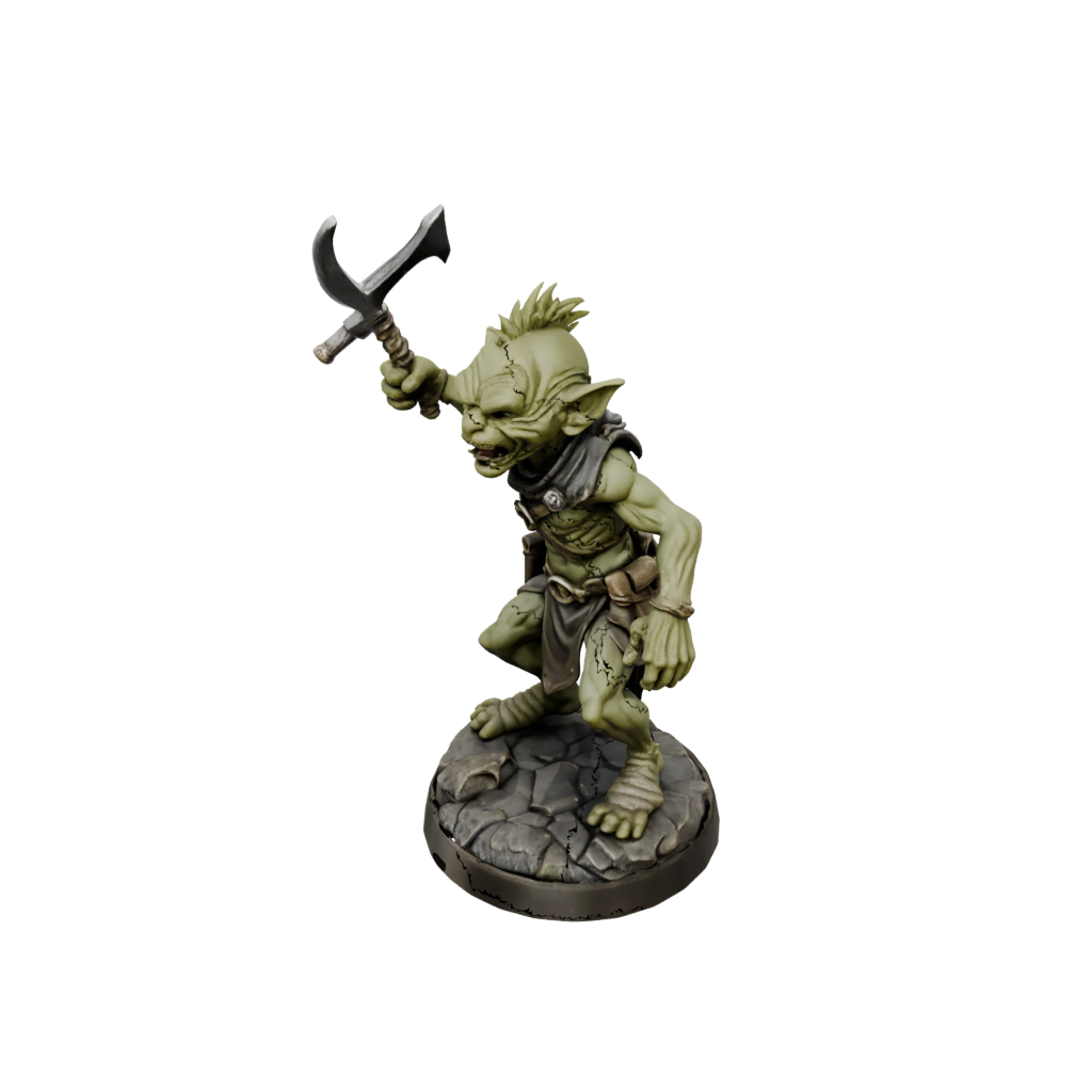 Bronze Goblin Scout — tabletop minis 3D print model, STL