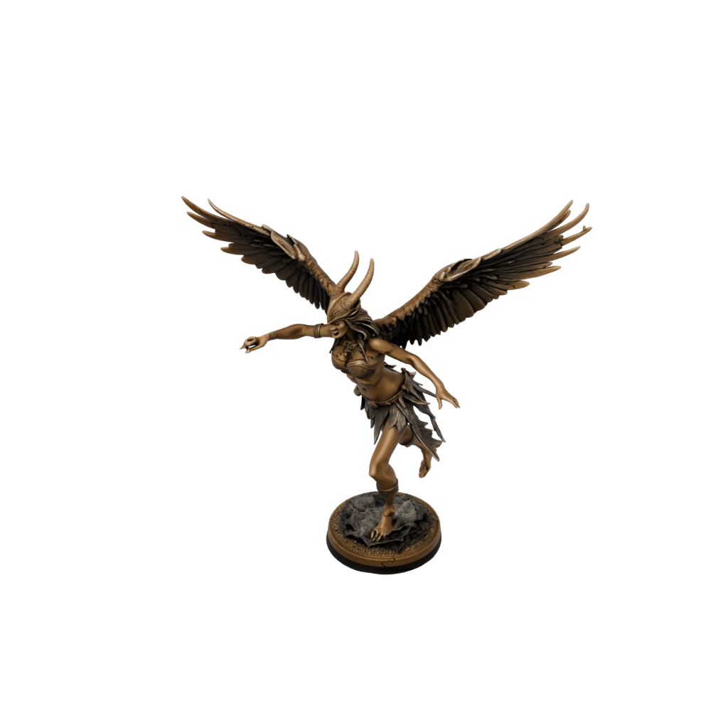 Bronze Harpy Raider — tabletop minis 3D print model, STL