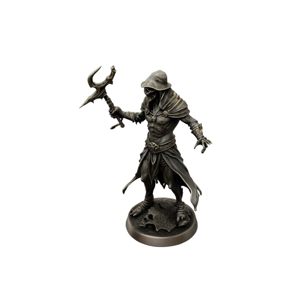 Bronze Necromancer Summoner — tabletop minis 3D print model, STL