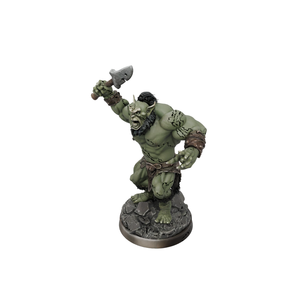 Bronze Orc Brute With Cleaver