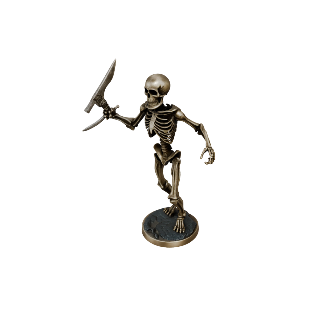 Bronze Skeleton Warrior — tabletop minis 3D print model, STL