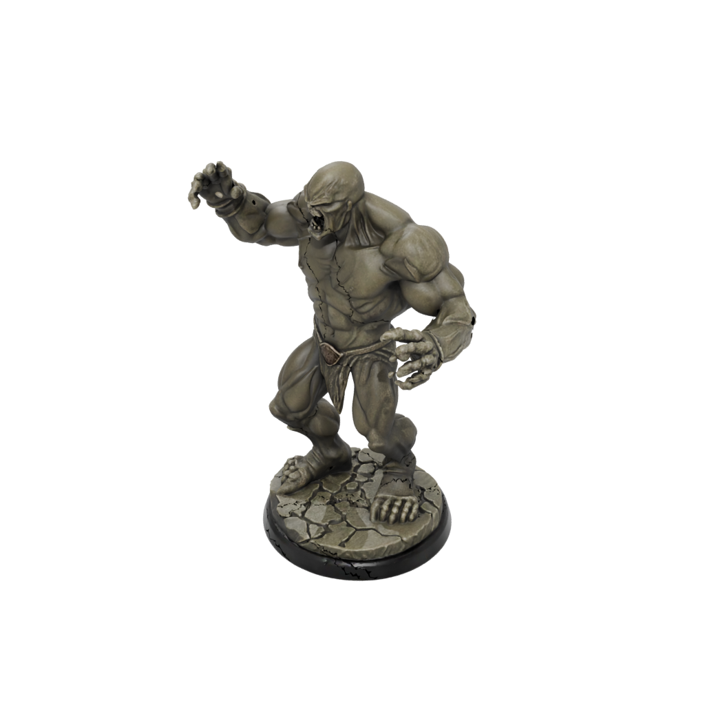 Bronze Stone Golem — tabletop minis 3D print model, STL