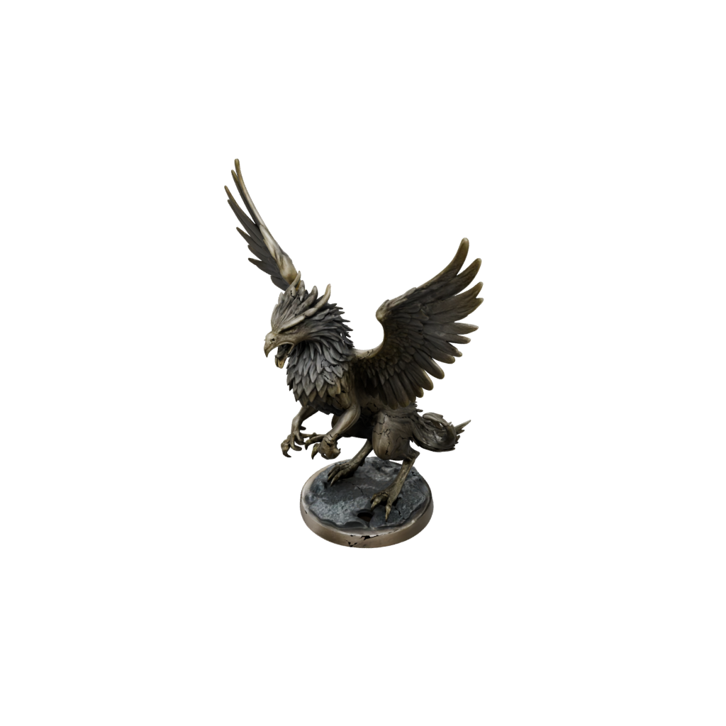 Bronze Winged Griffin — tabletop minis 3D print model, STL
