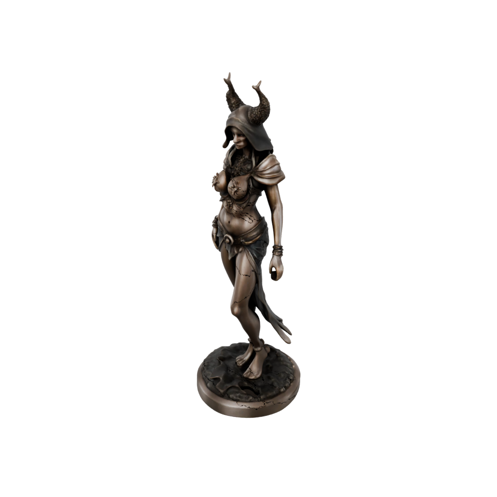 Bronze Dark Sorceress — tabletop minis 3D print model, STL