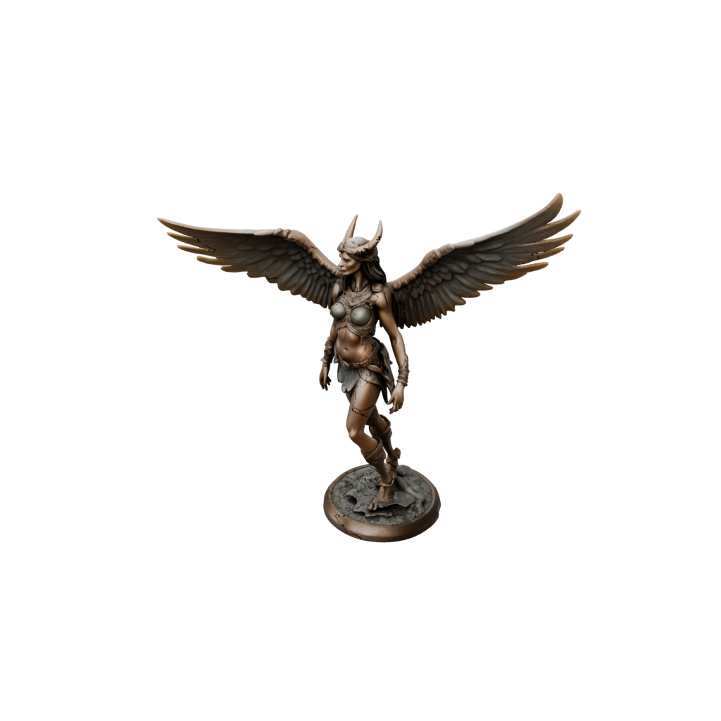 Bronze Harpy Raider — tabletop minis 3D print model, STL