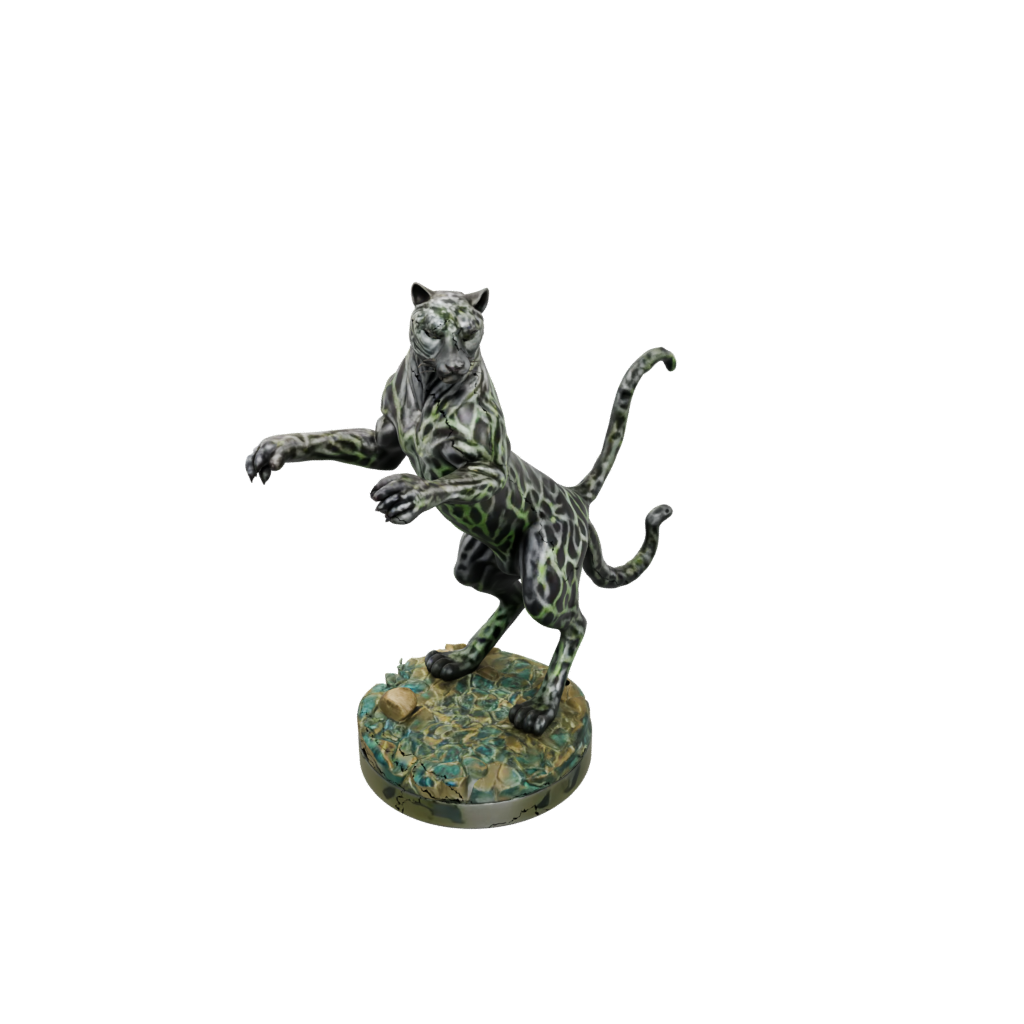 Camo Displacer Panther — tabletop minis 3D print model, STL