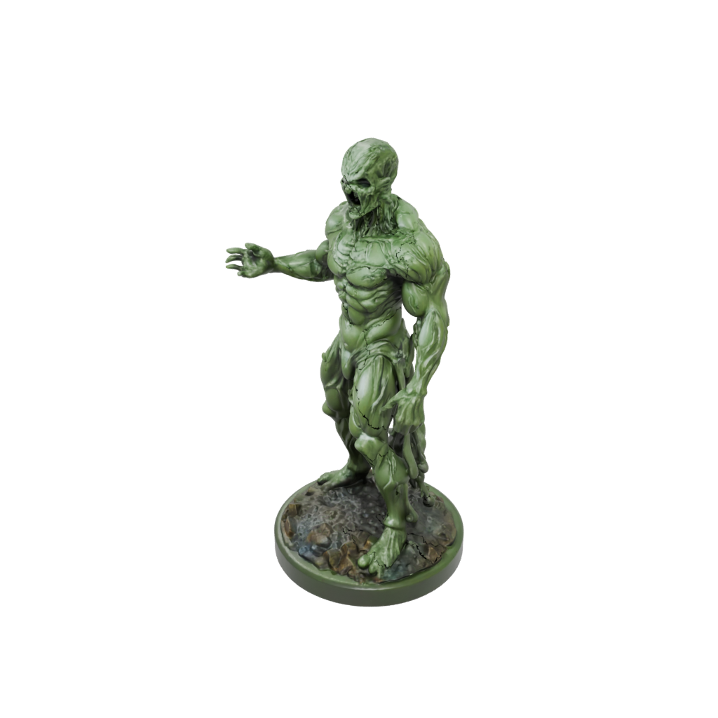 Camo Gelatinous Cube Ooze — tabletop minis 3D print model, STL