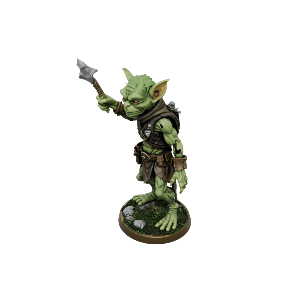 Camo Goblin Scout — tabletop minis 3D print model, STL