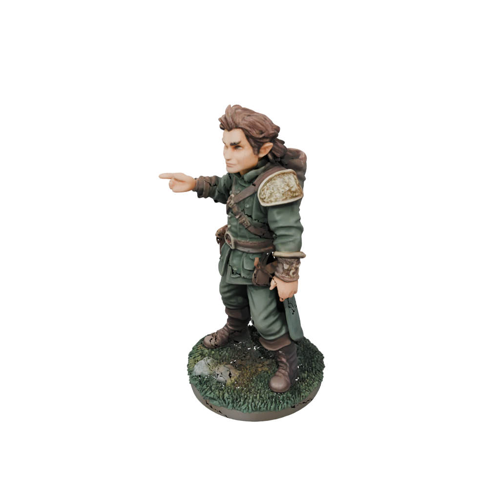 Camo Halfling Bard — tabletop minis 3D print model, STL