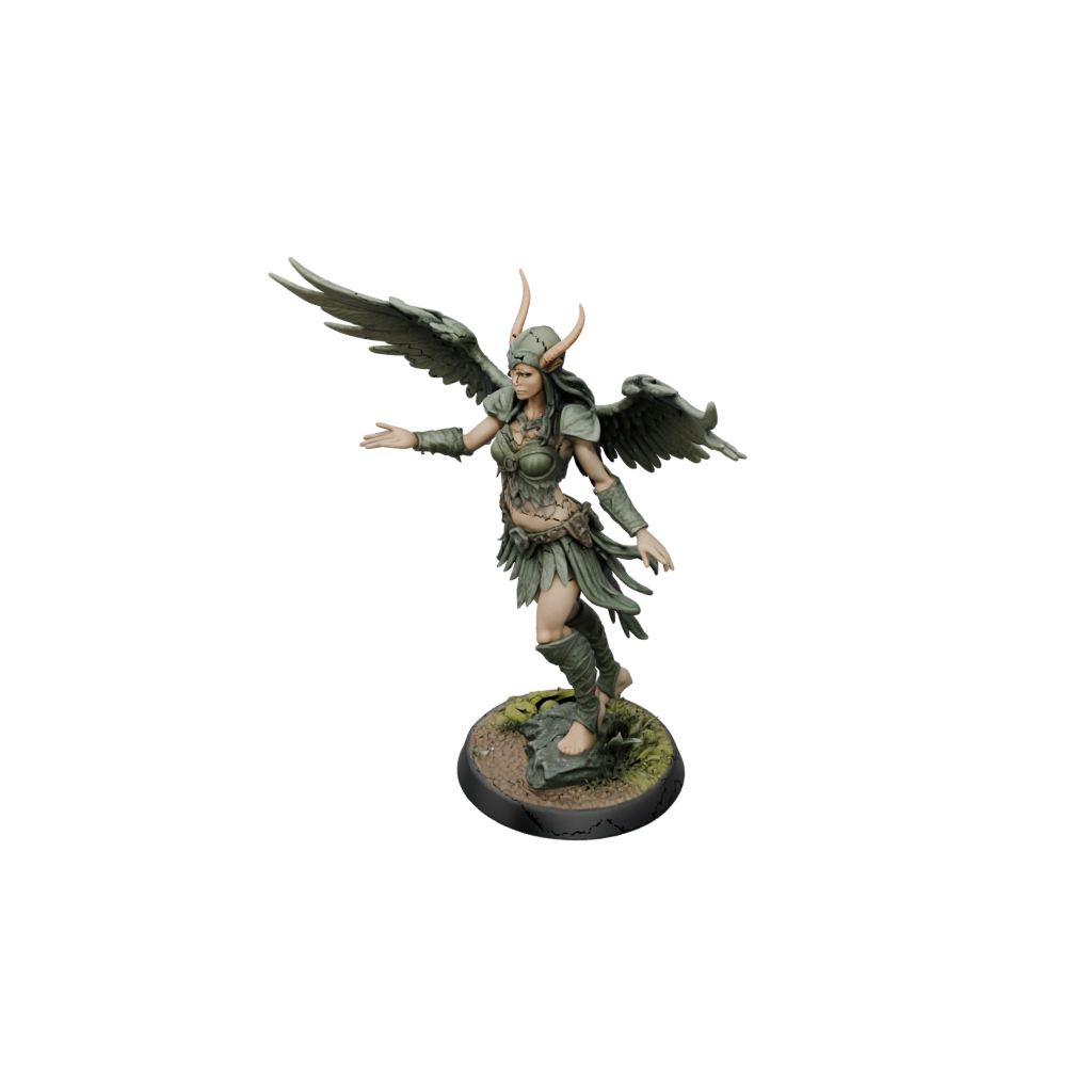 Camo Harpy Raider — tabletop minis 3D print model, STL