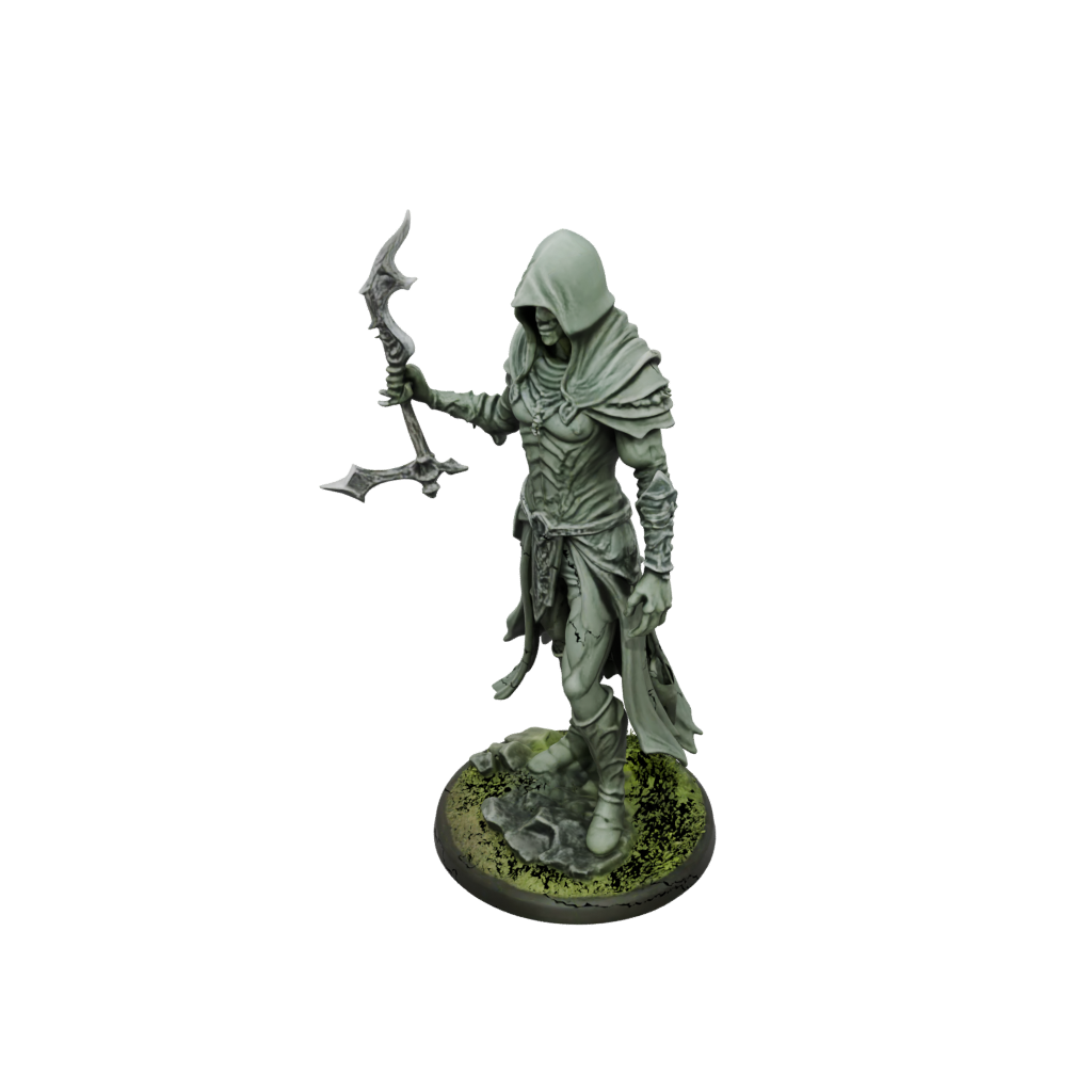 Camo Necromancer Summoner — tabletop minis 3D print model, STL