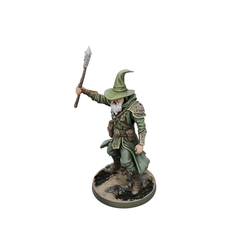 Camo Battle Wizard With Staff