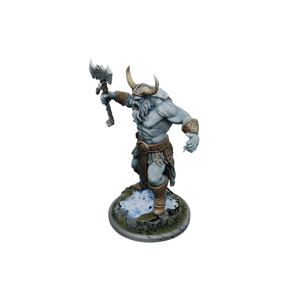 Camo Frost Giant Jarl — tabletop minis 3D print model, STL