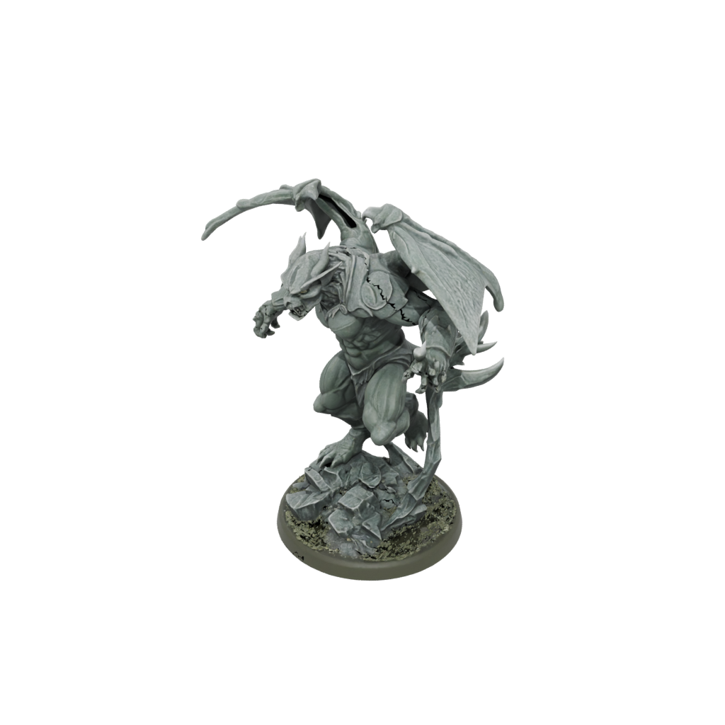 Camo Gargoyle Sentinel — tabletop minis 3D print model, STL