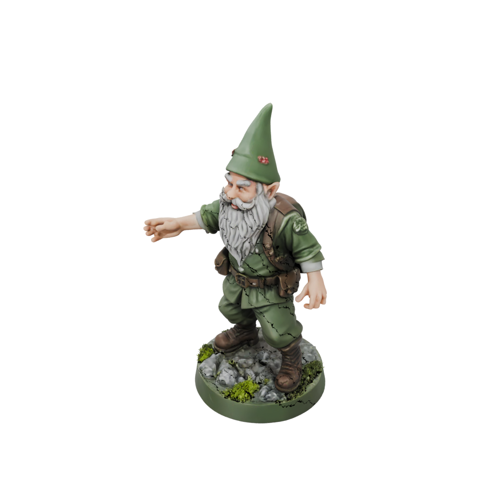 Camo Gnome Tinkerer — tabletop minis 3D print model, STL