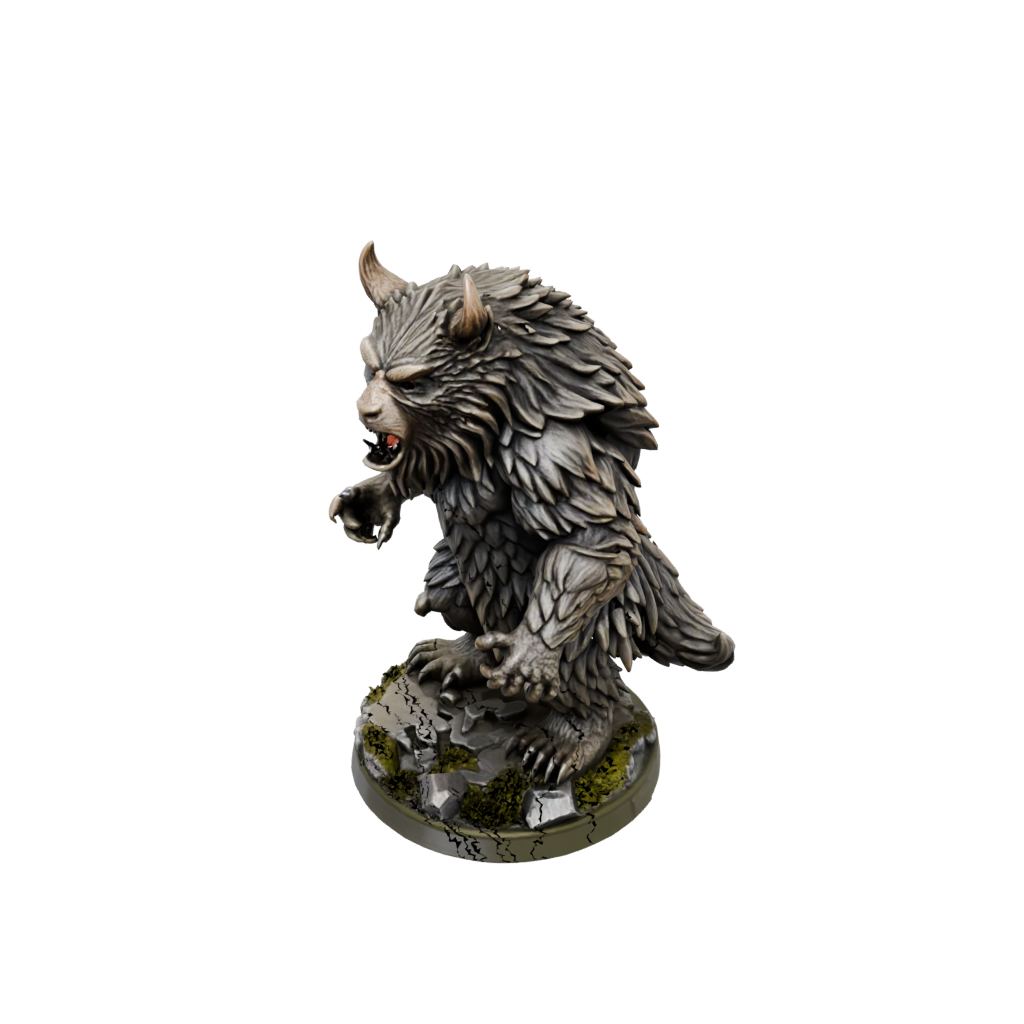 Camo Owlbear Beast — tabletop minis 3D print model, STL
