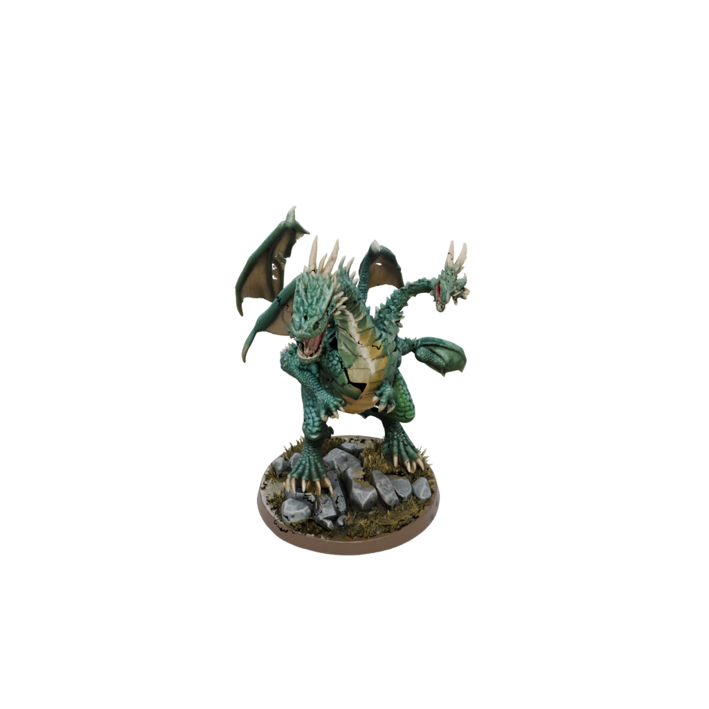Camo Young Dragon Wyrmling — tabletop minis 3D print model, STL