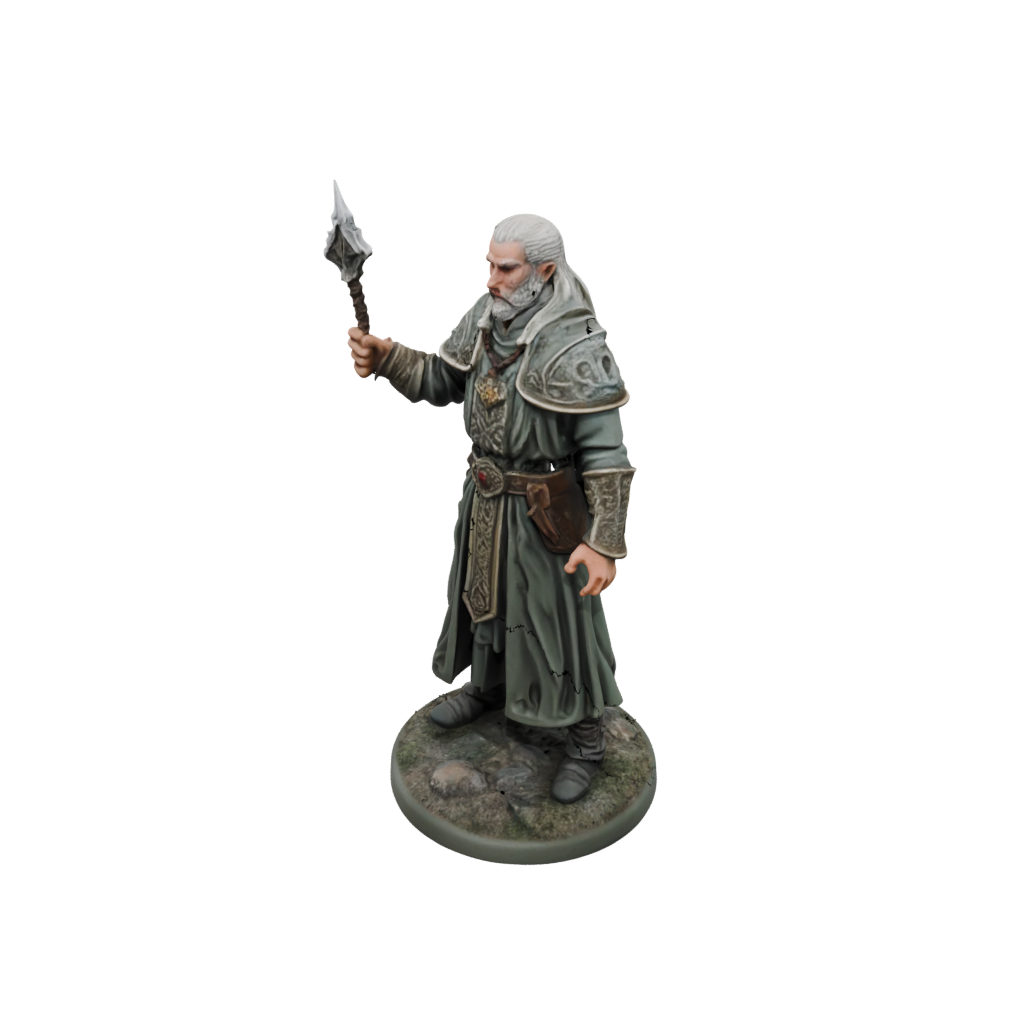Camo Cleric Priest With Mace — tabletop minis 3D print model, STL