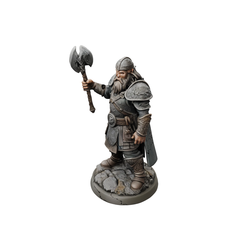 Camo Dwarven Cleric — tabletop minis 3D print model, STL