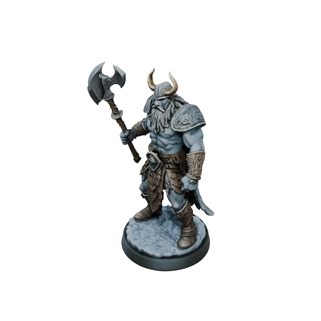Camo Frost Giant Jarl — tabletop minis 3D print model, STL