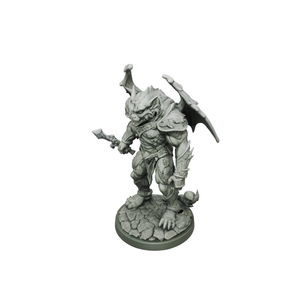 Camo Gargoyle Sentinel — tabletop minis 3D print model, STL