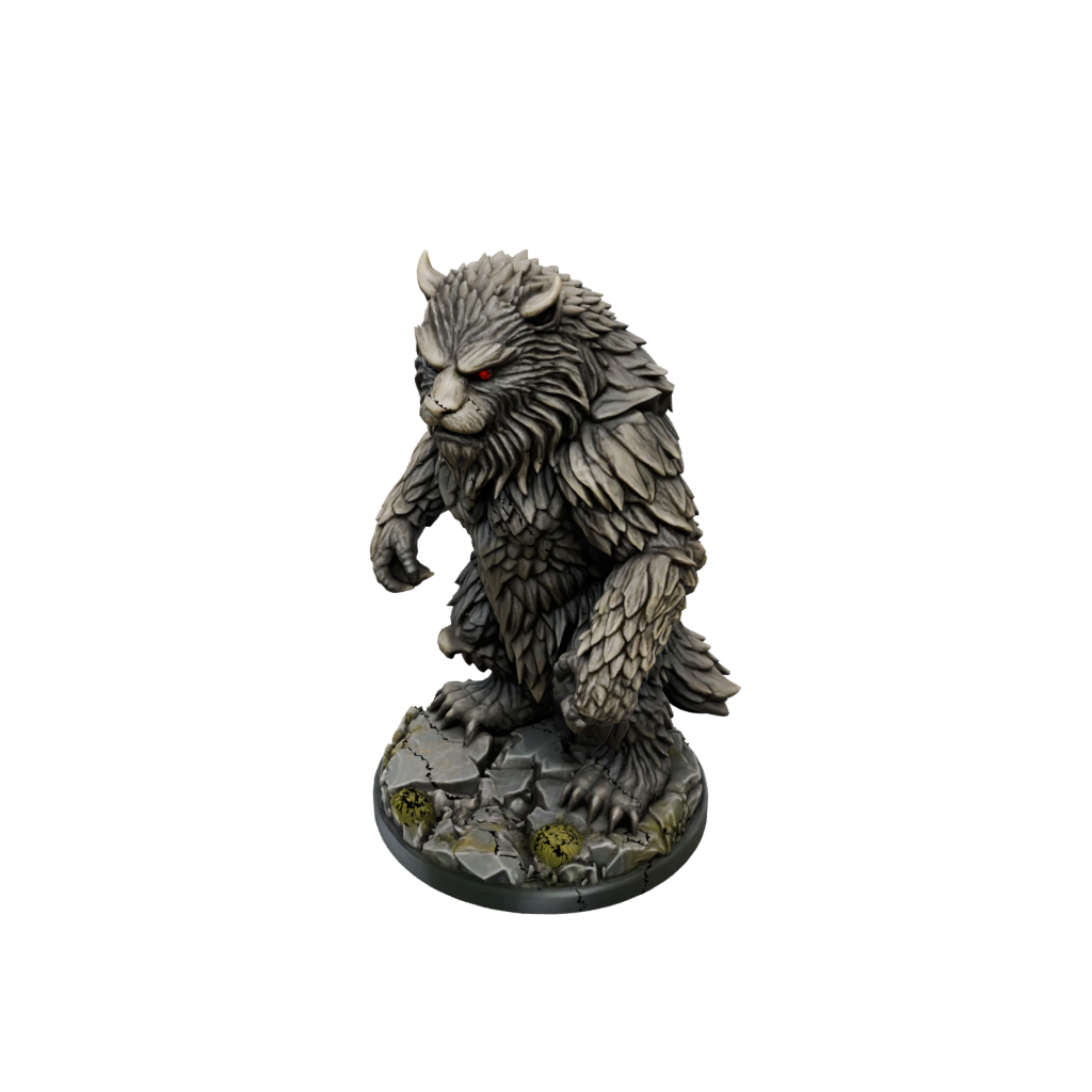 Camo Owlbear Beast — tabletop minis 3D print model, STL