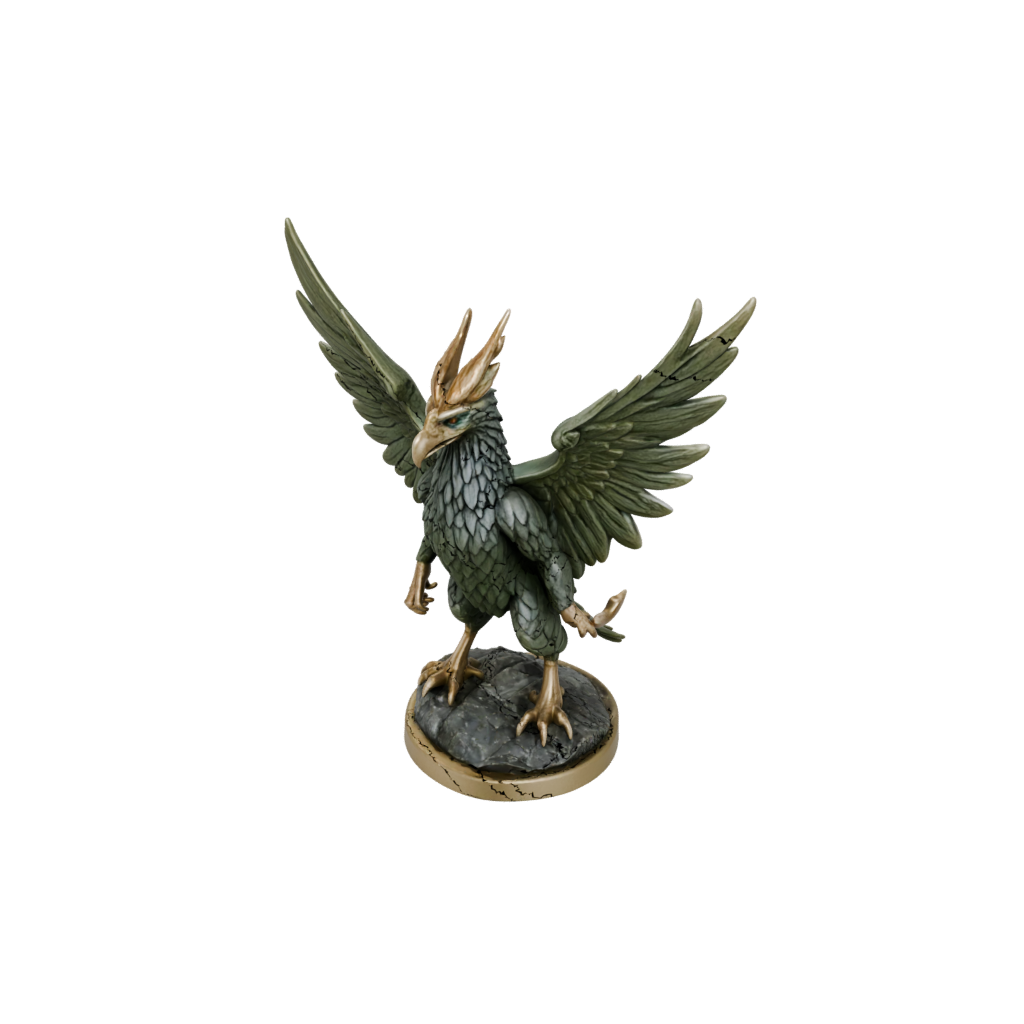 Camo Winged Griffin — tabletop minis 3D print model, STL