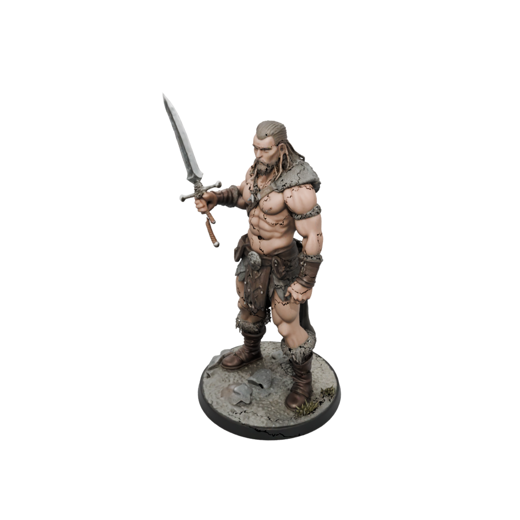 Camo Barbarian With Greatsword