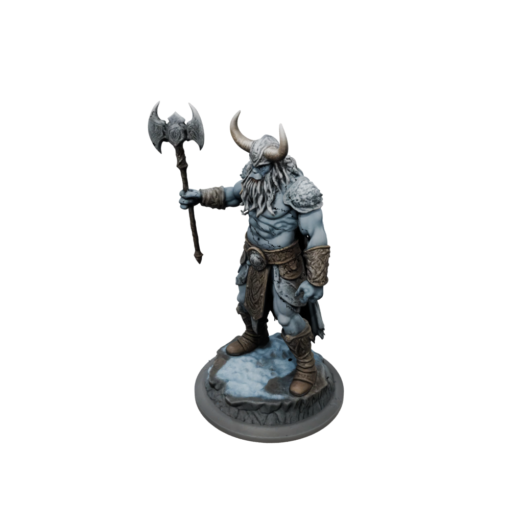 Camo Frost Giant Jarl — tabletop minis 3D print model, STL