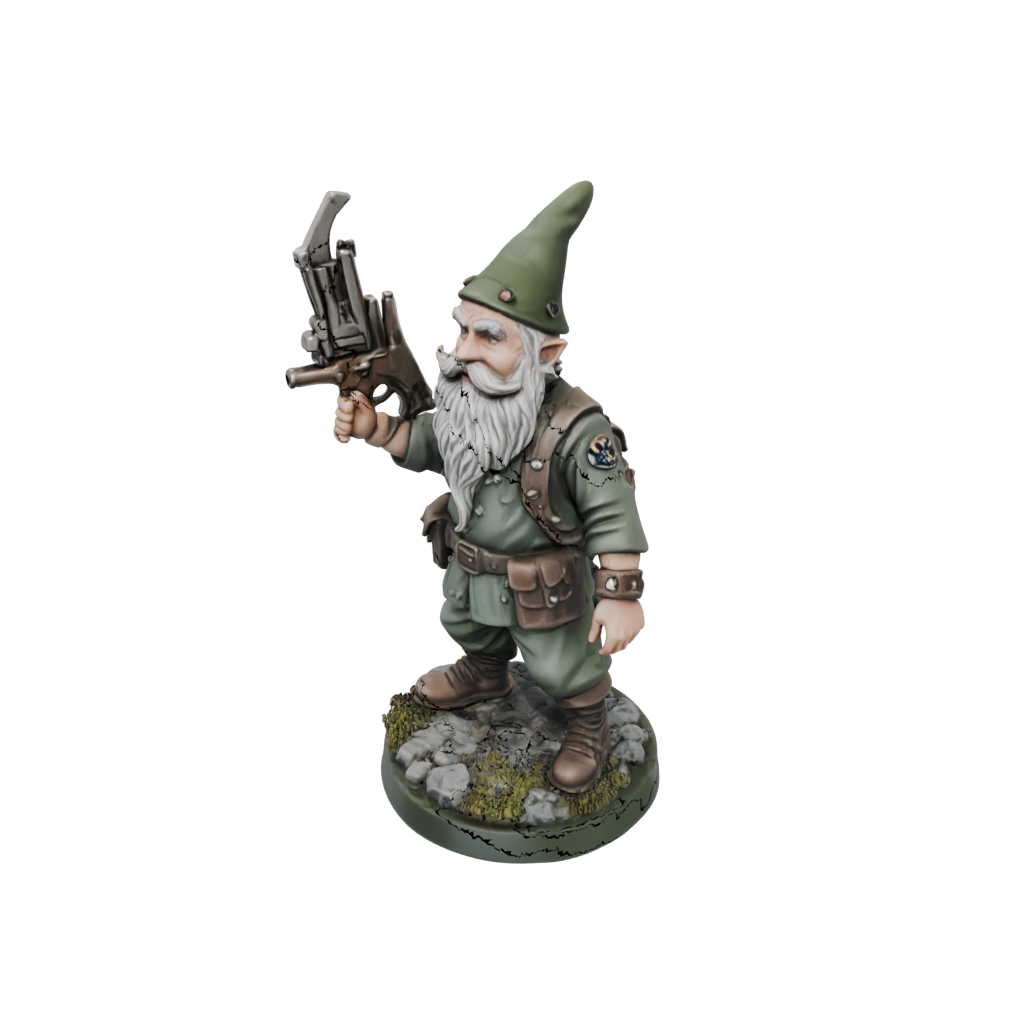 Camo Gnome Tinkerer — tabletop minis 3D print model, STL