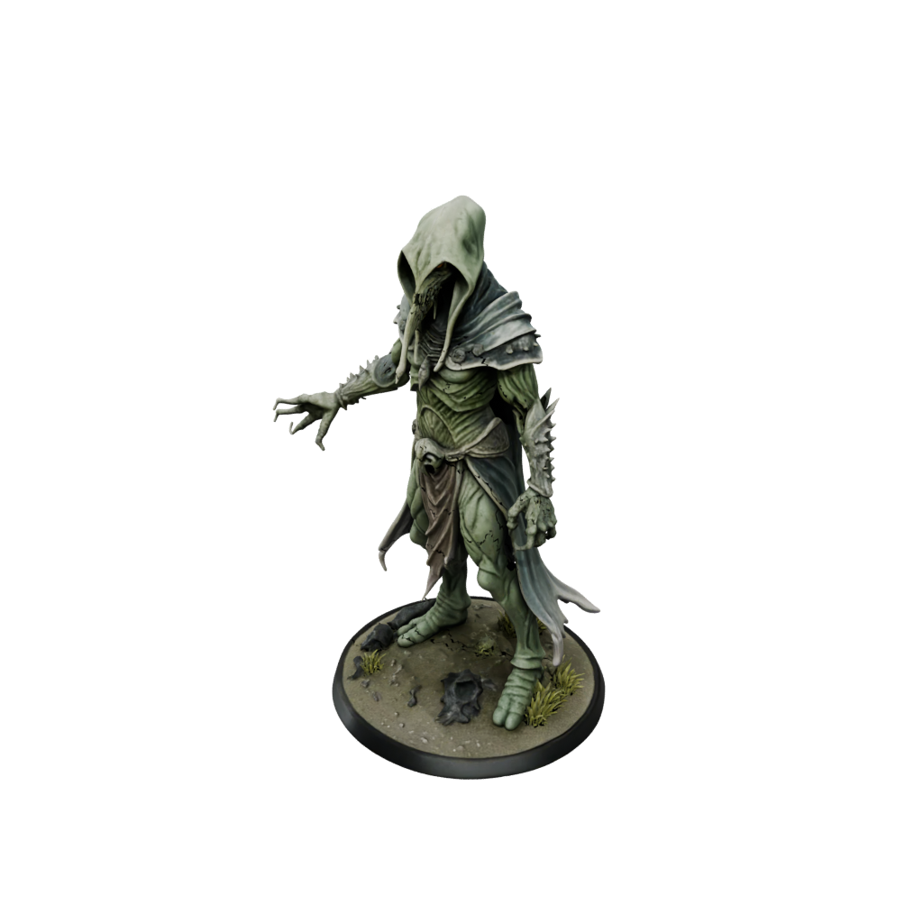Camo Mind-Flayer Style Aberration — tabletop minis 3D print model, STL