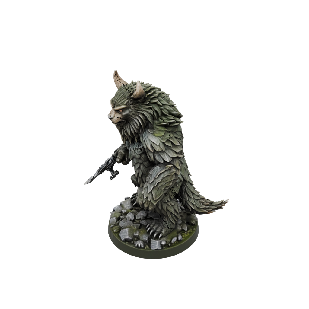 Camo Owlbear Beast — tabletop minis 3D print model, STL