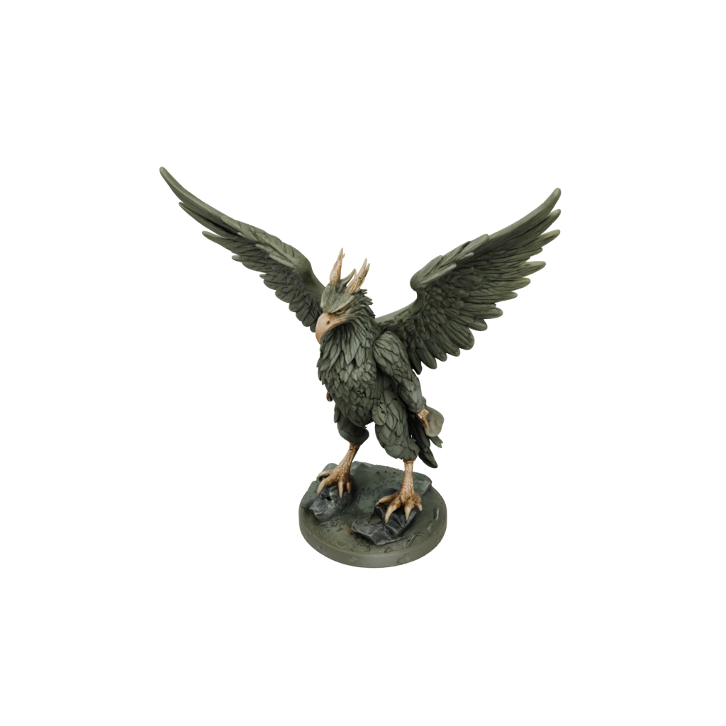 Camo Winged Griffin — tabletop minis 3D print model, STL