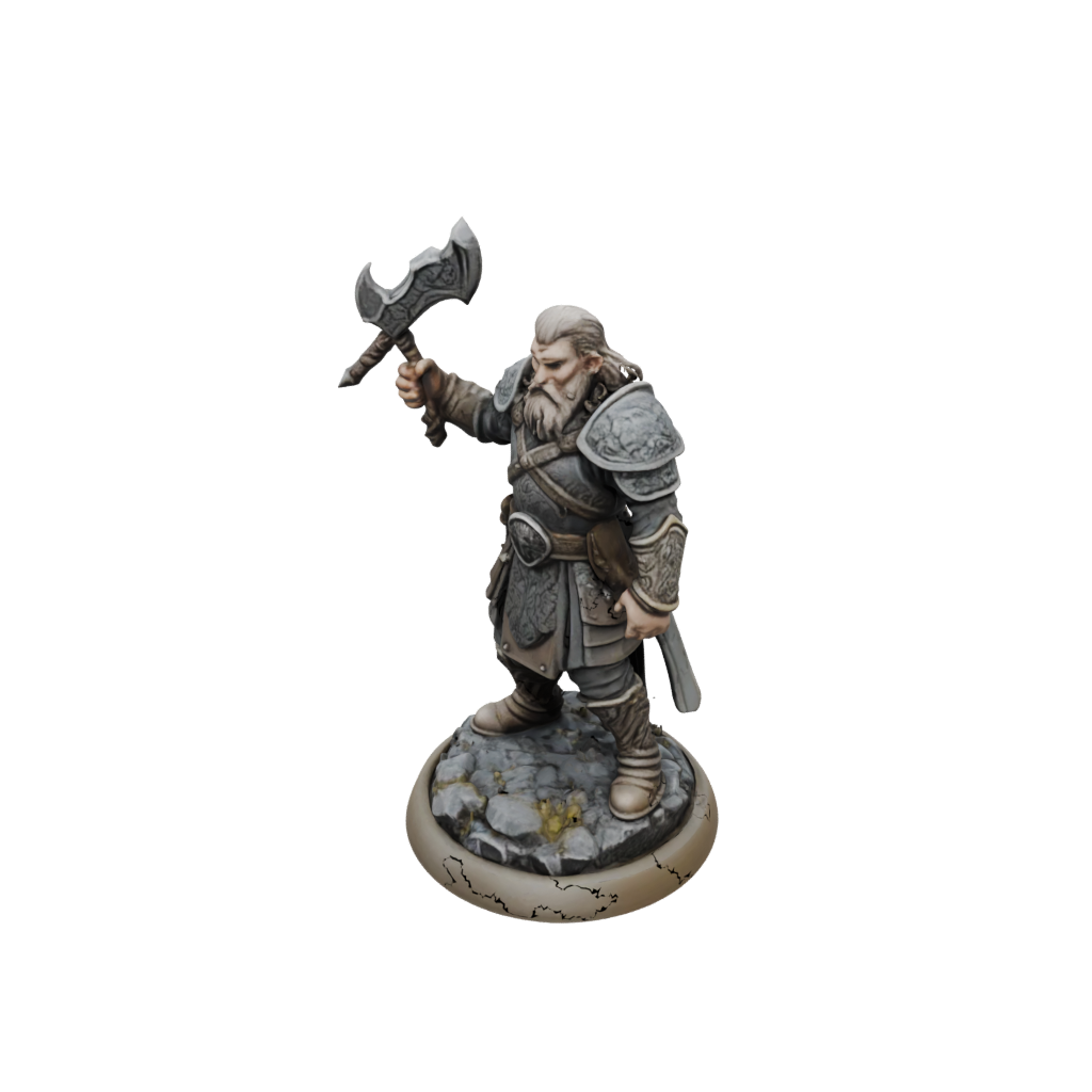 Camo Dwarven Cleric — tabletop minis 3D print model, STL