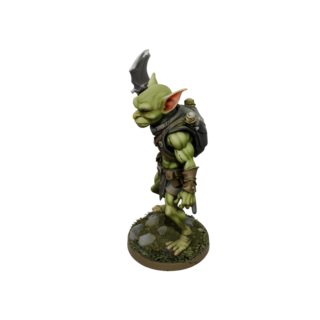 Camo Goblin Scout — tabletop minis 3D print model, STL