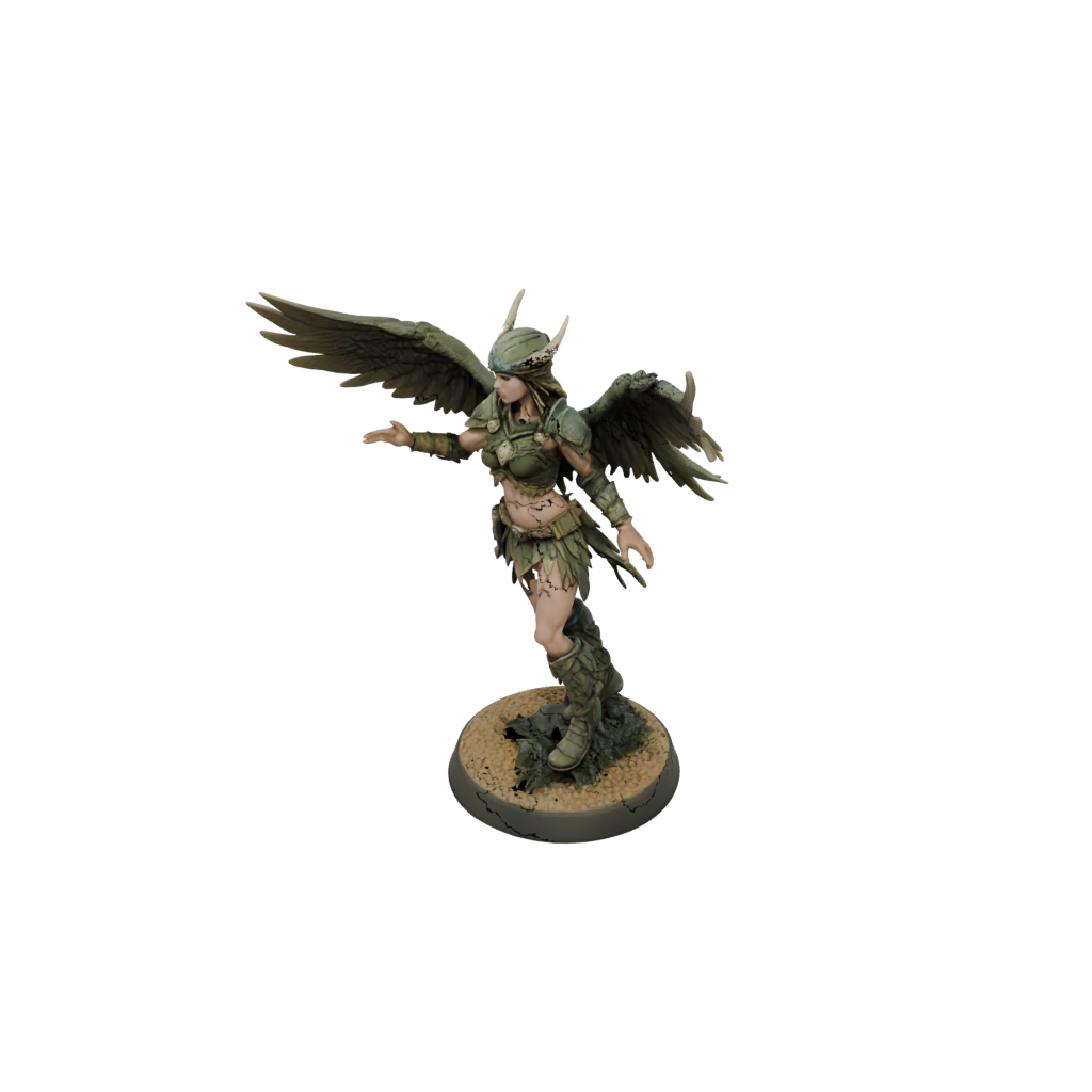 Camo Harpy Raider — tabletop minis 3D print model, STL