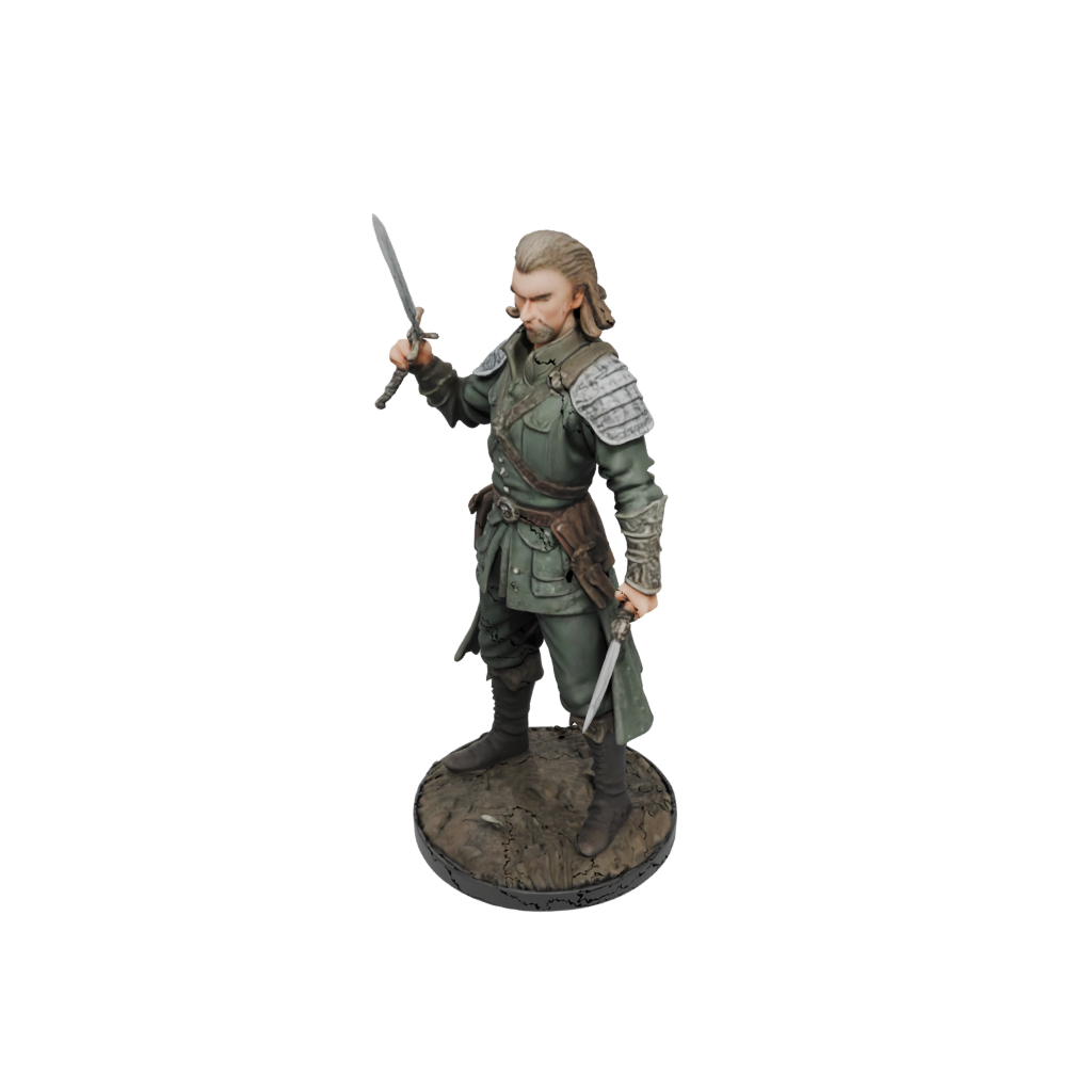 Camo Human Swordmaster — tabletop minis 3D print model, STL