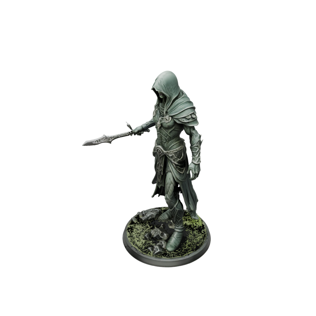 Camo Necromancer Summoner — tabletop minis 3D print model, STL