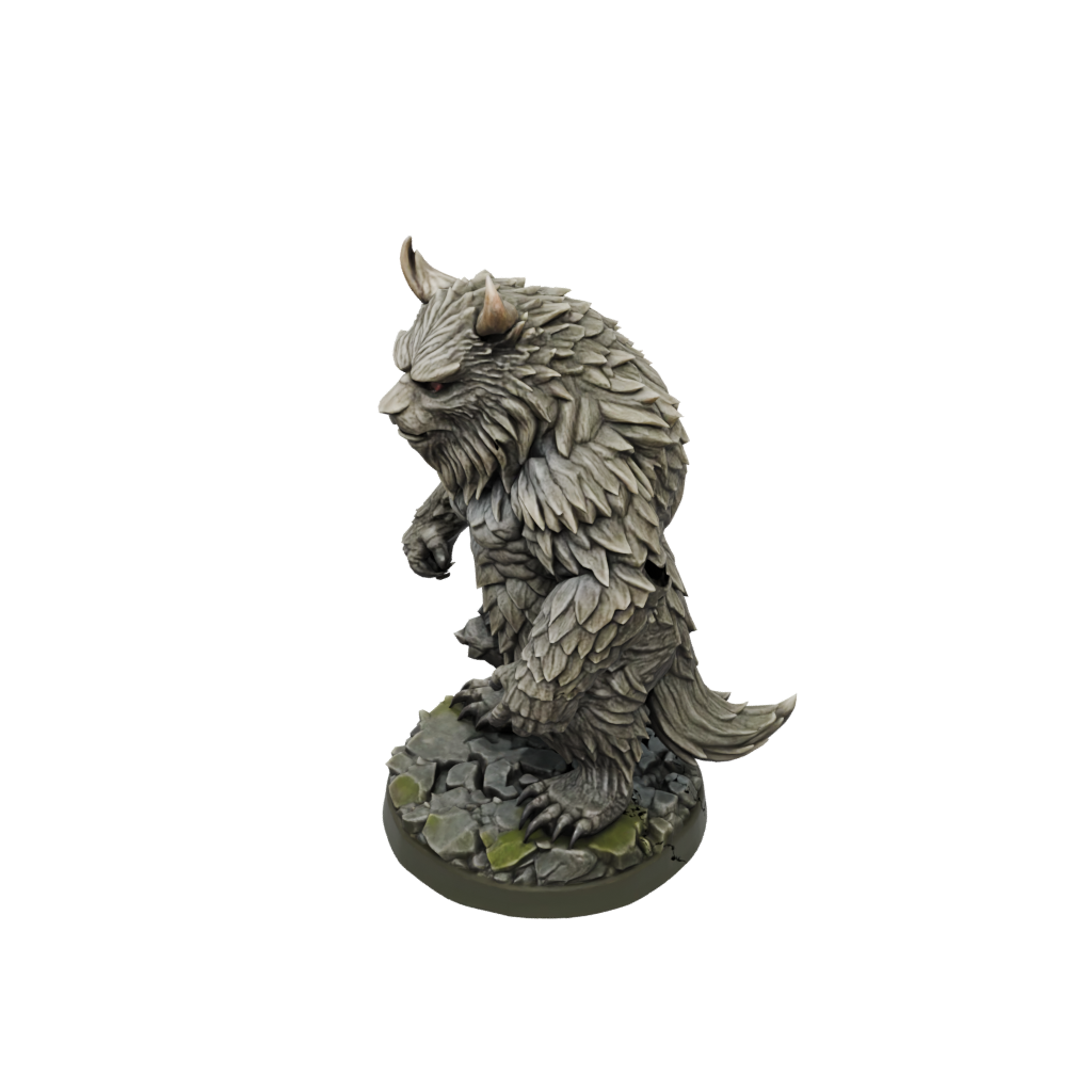 Camo Owlbear Beast — tabletop minis 3D print model, STL