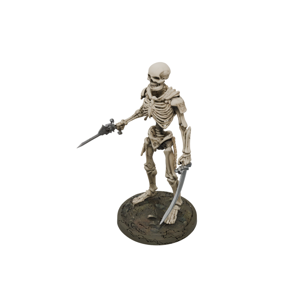 Camo Skeleton Warrior — tabletop minis 3D print model, STL