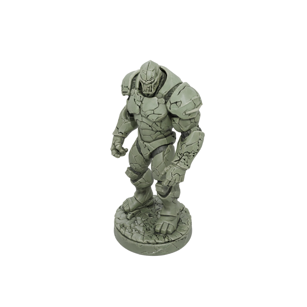 Camo Stone Golem — tabletop minis 3D print model, STL