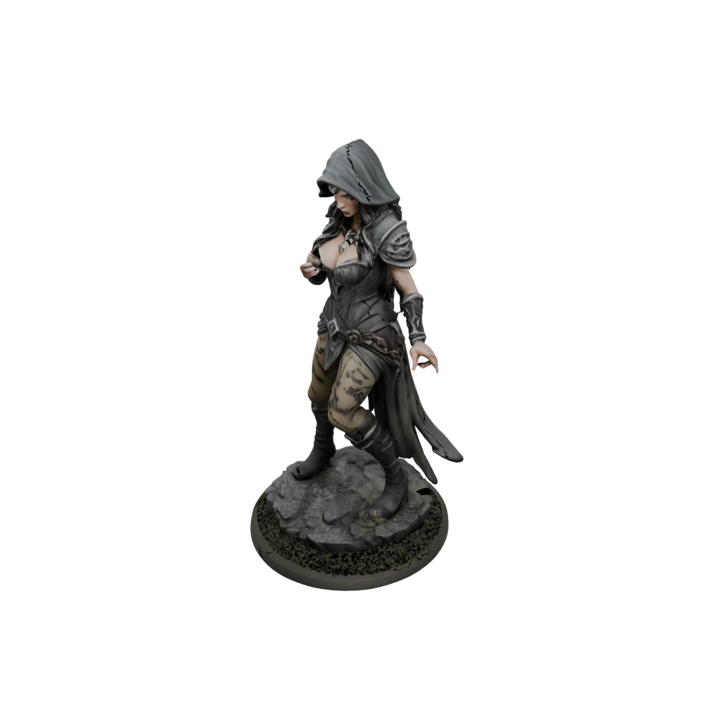 Camo Dark Sorceress — tabletop minis 3D print model, STL