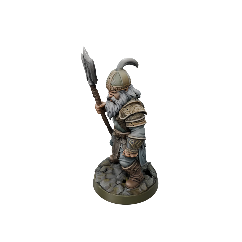Camo Dwarf Warrior With Battleaxe
