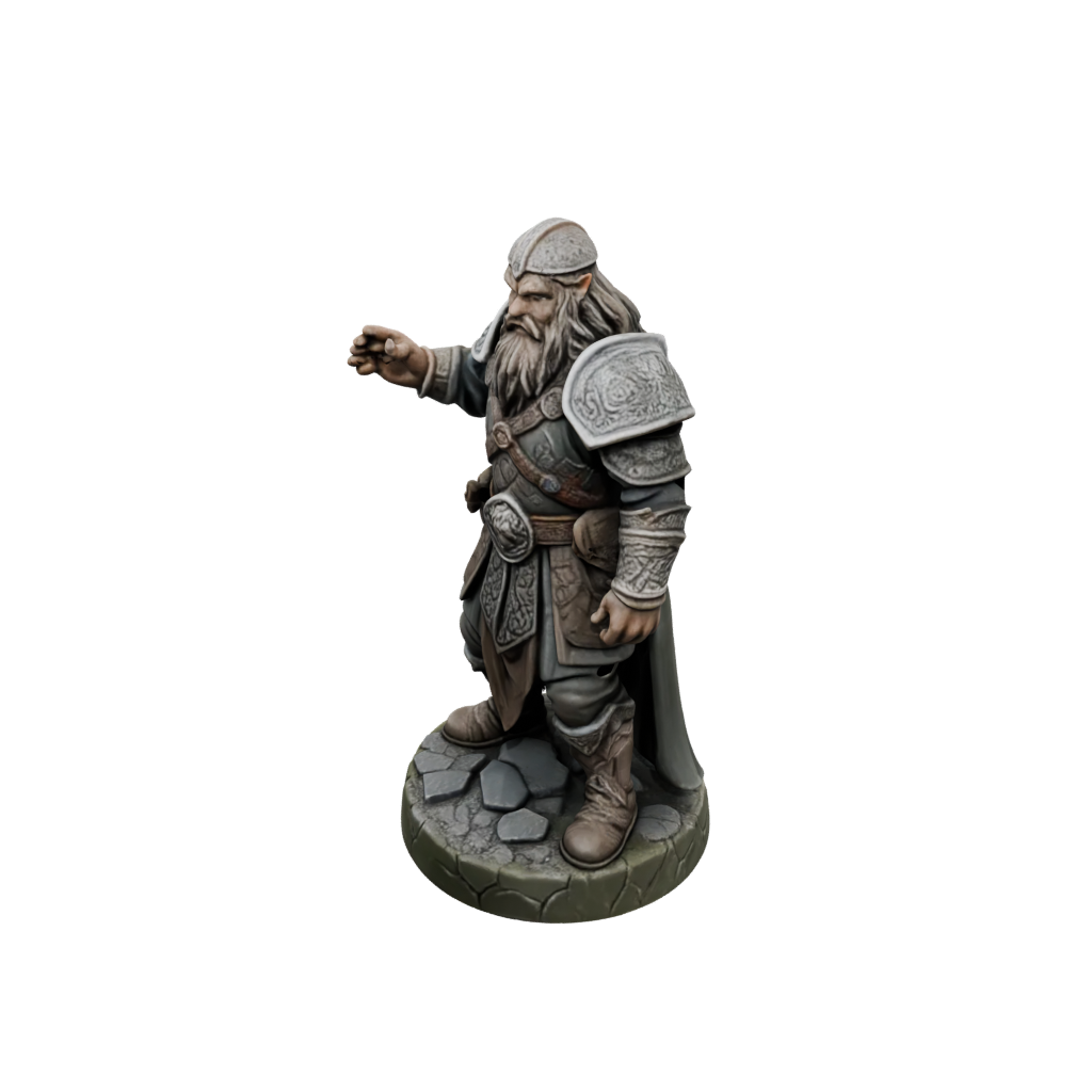 Camo Dwarven Cleric — tabletop minis 3D print model, STL
