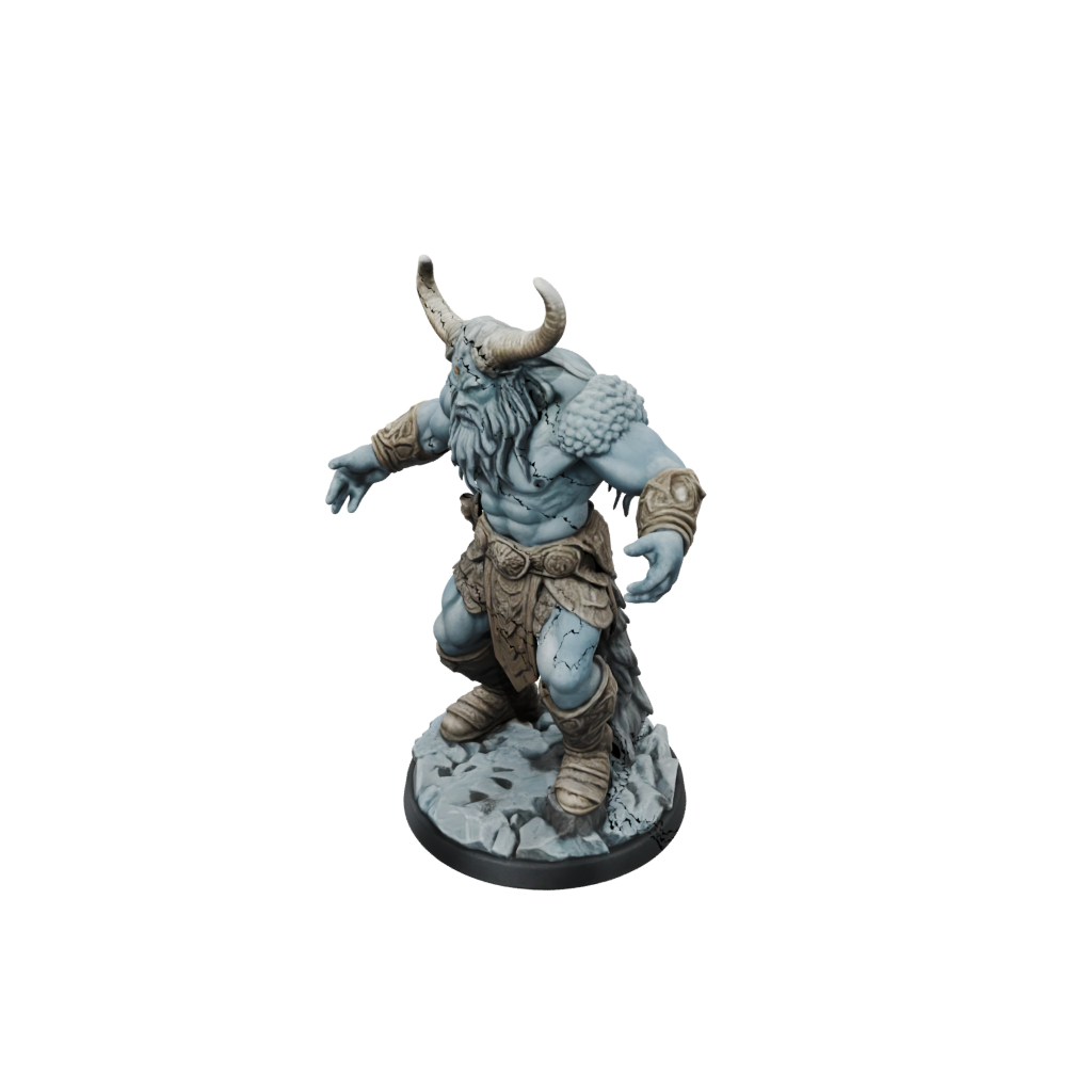 Camo Frost Giant Jarl — tabletop minis 3D print model, STL